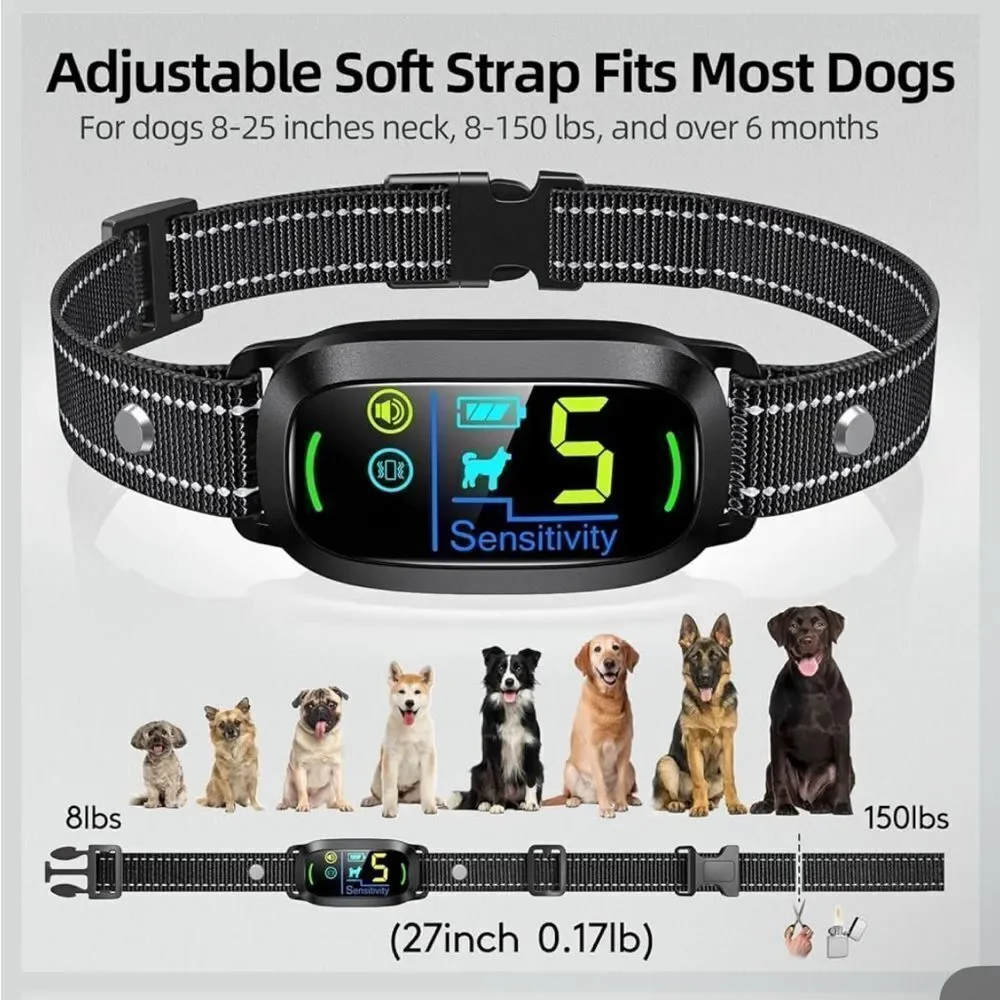 FARAFROG (NEW) Smart Rechargeable Dog Bark Control Collar (For All Dog Sizes)